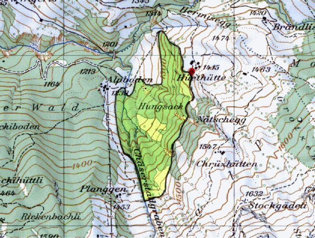 Im Raum Hungsack (Gemeinde Wolfenschiessen)